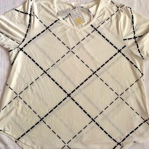 NWT LLR 3xL Iris White with Black cotton top